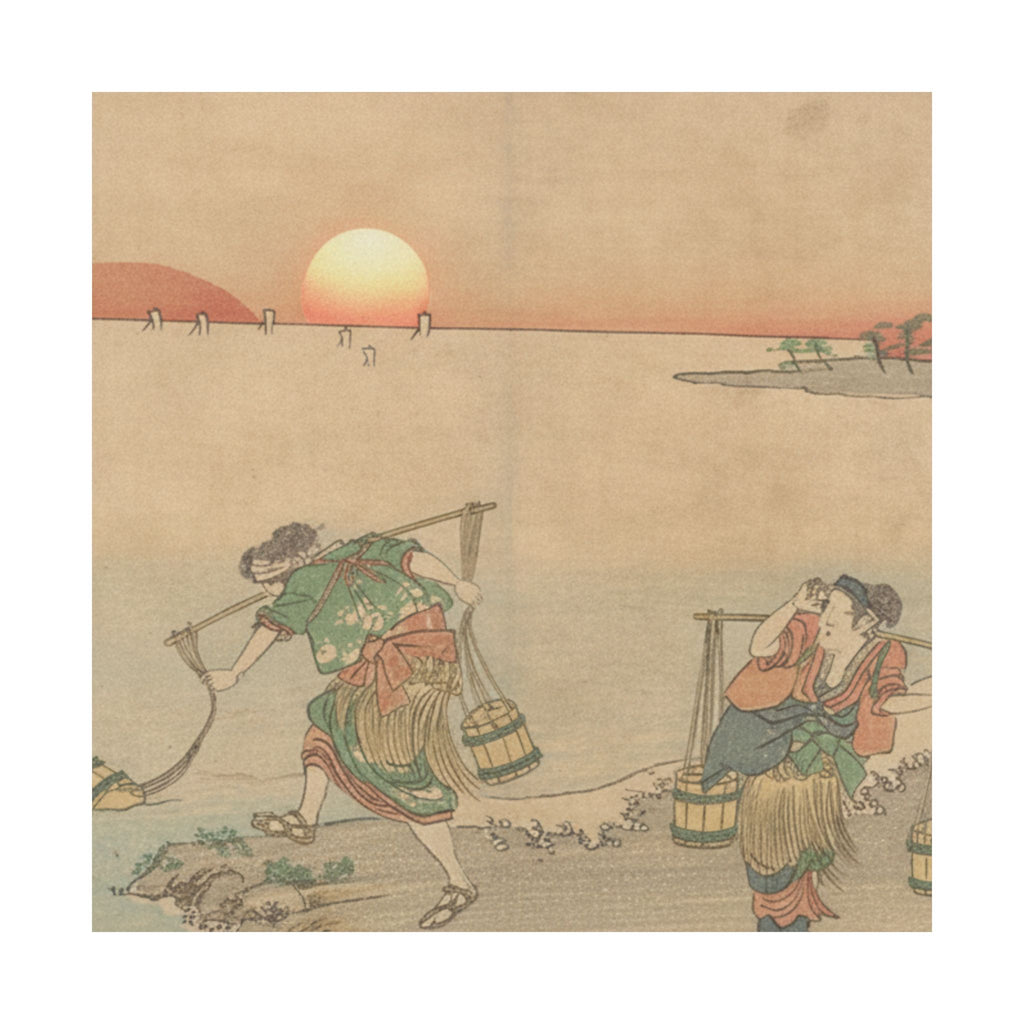 Scenic Nature — Three Water Carriers At The Shore — Matte Poster