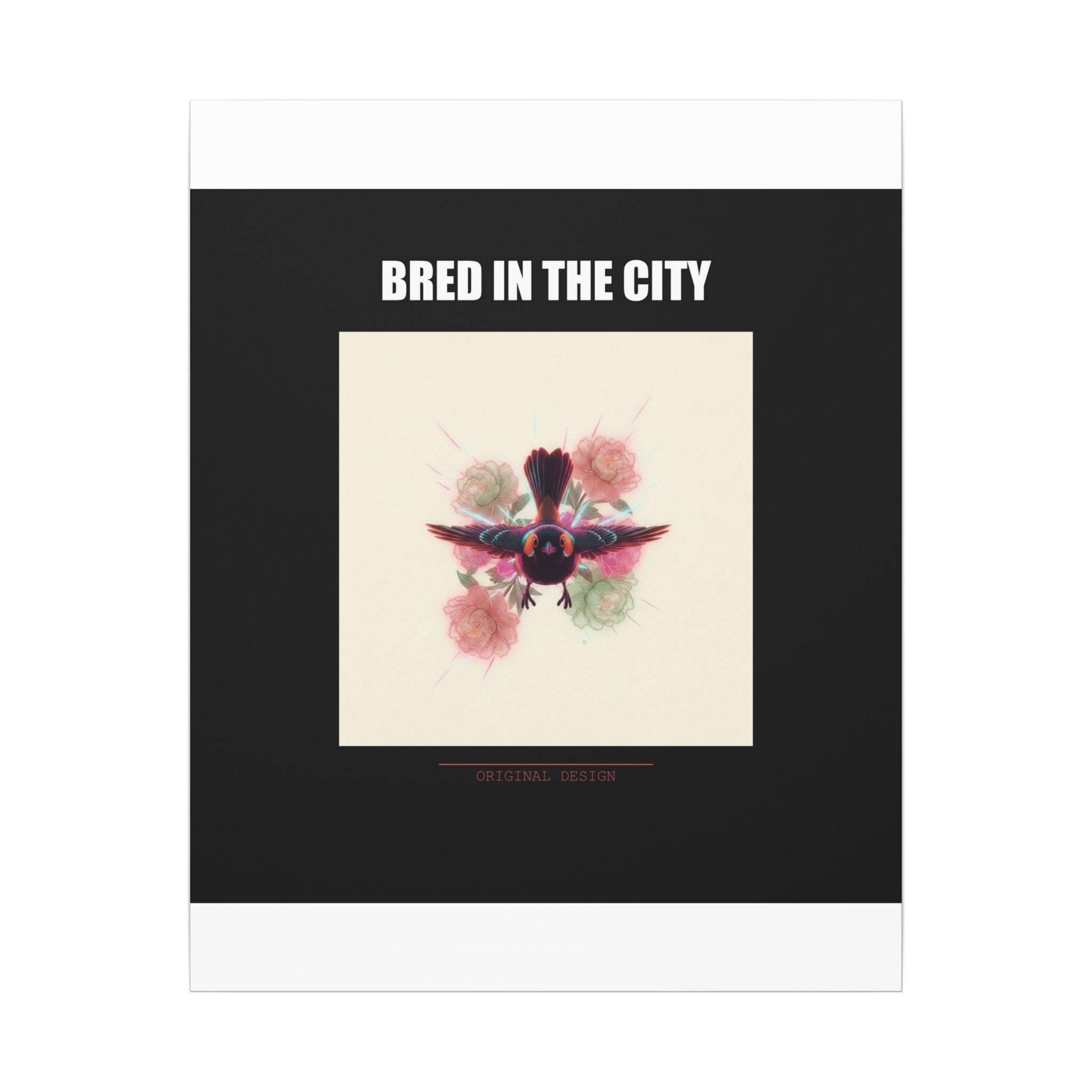 BRED IN THE CITY Flying Bird & Roses Matte Canvas