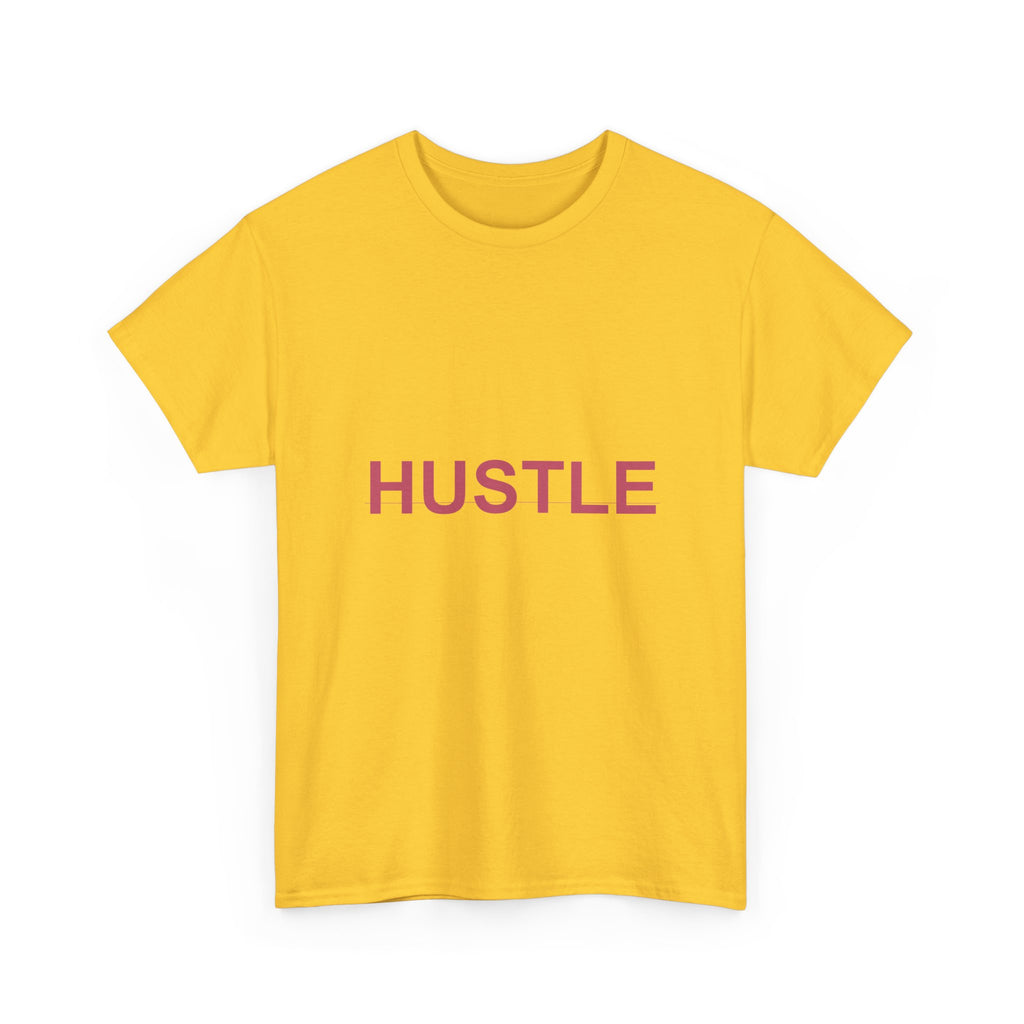 HUSTLE Bold Crimson Minimal Typography Graphic Tee