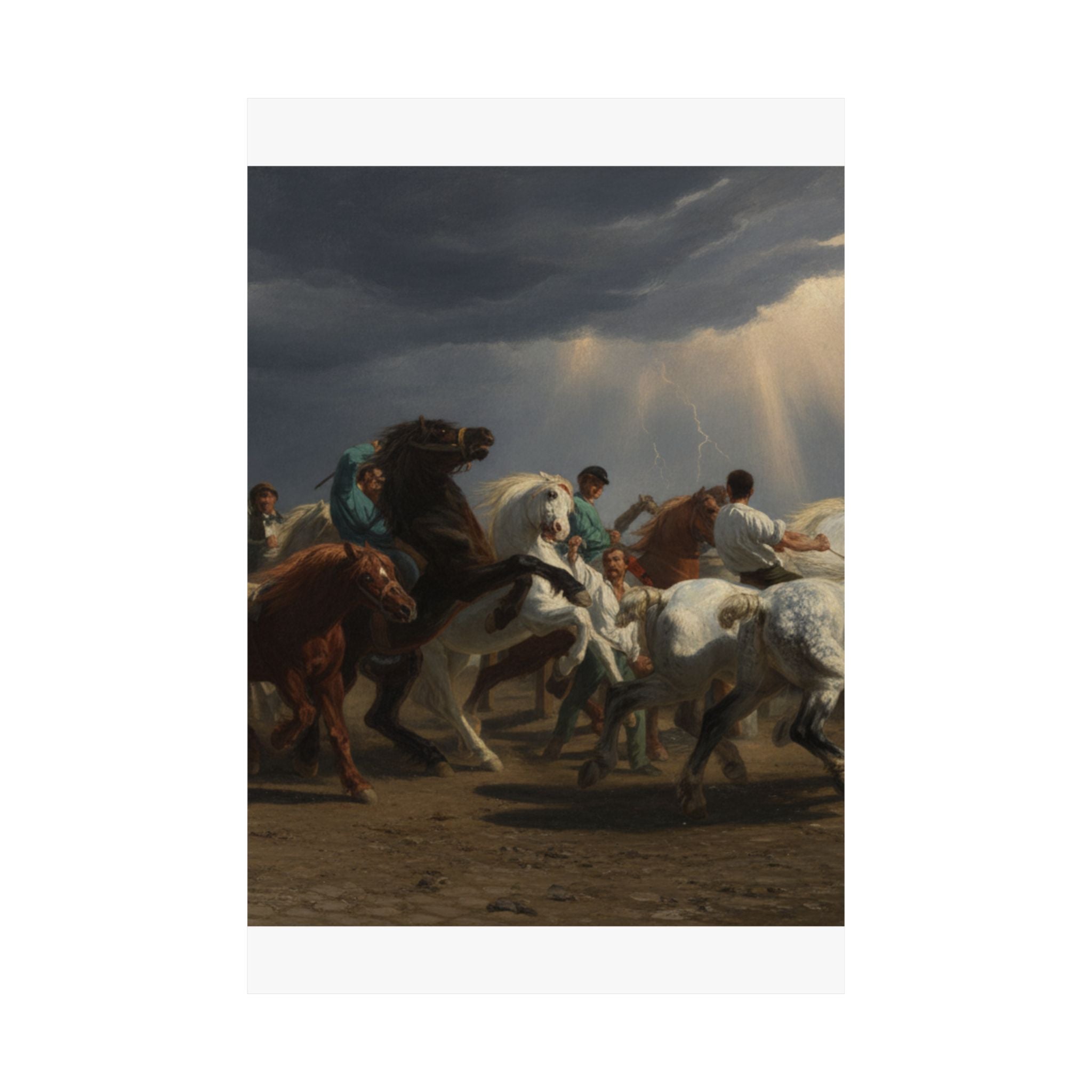 Dramatic Storm — Horse — Matte Poster