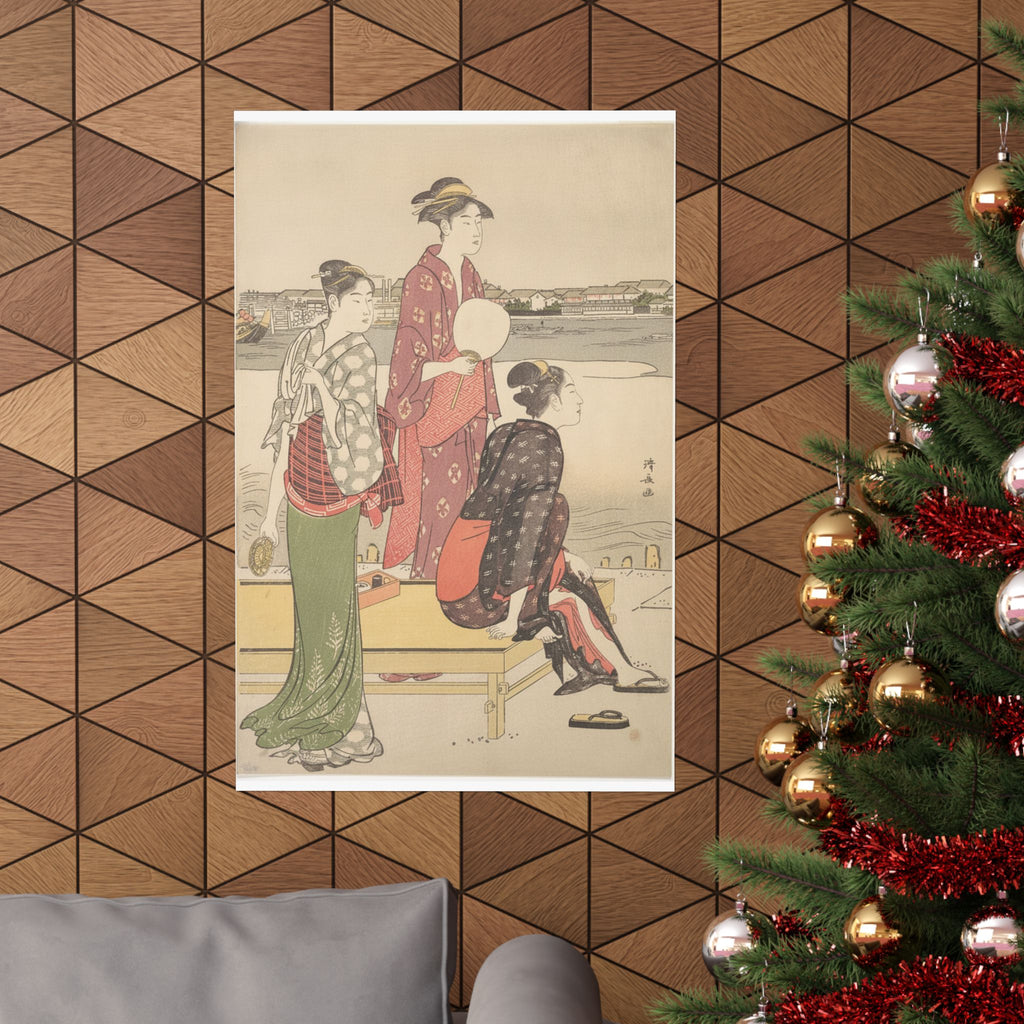 Watercolor — Evening On The Banks Of The Sumida River — Matte Poster