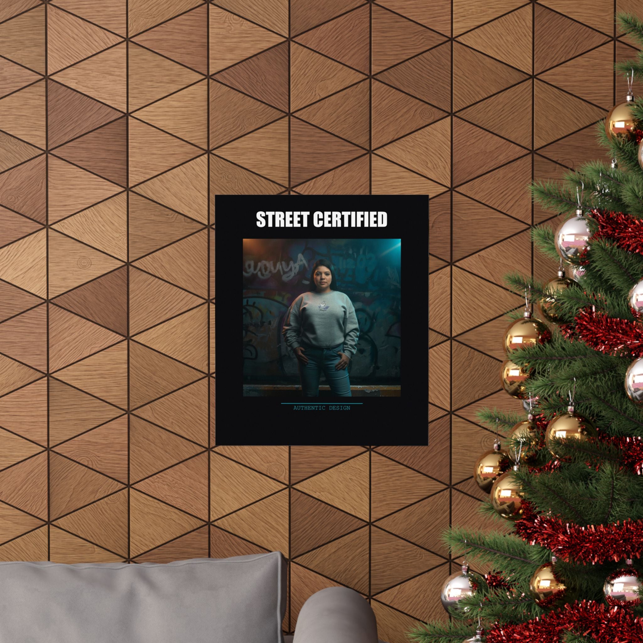 Street Certified Graffiti Wall Portrait Matte Poster