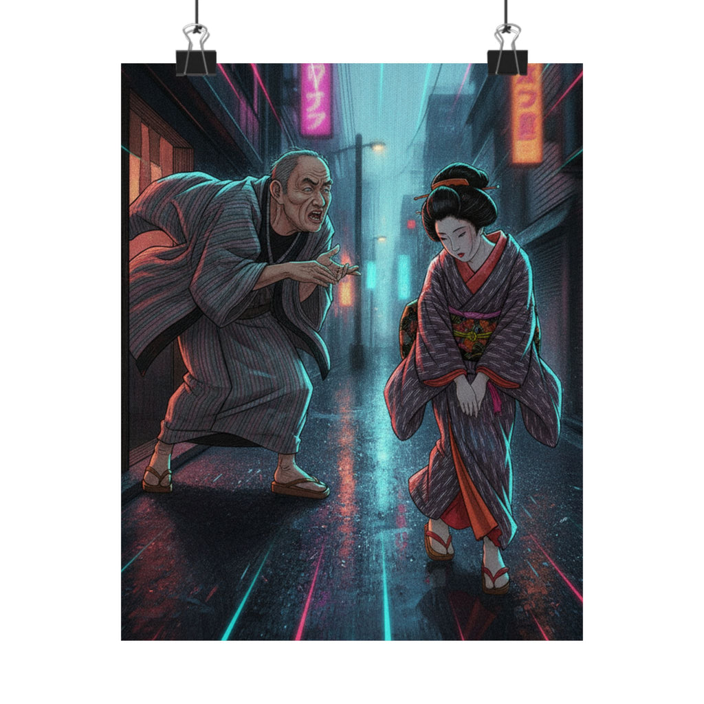 Fast Furious — "A Scolding" (Ochiyo), Illustration From Bugei Kurabu (Literary Club) — Matte Poster