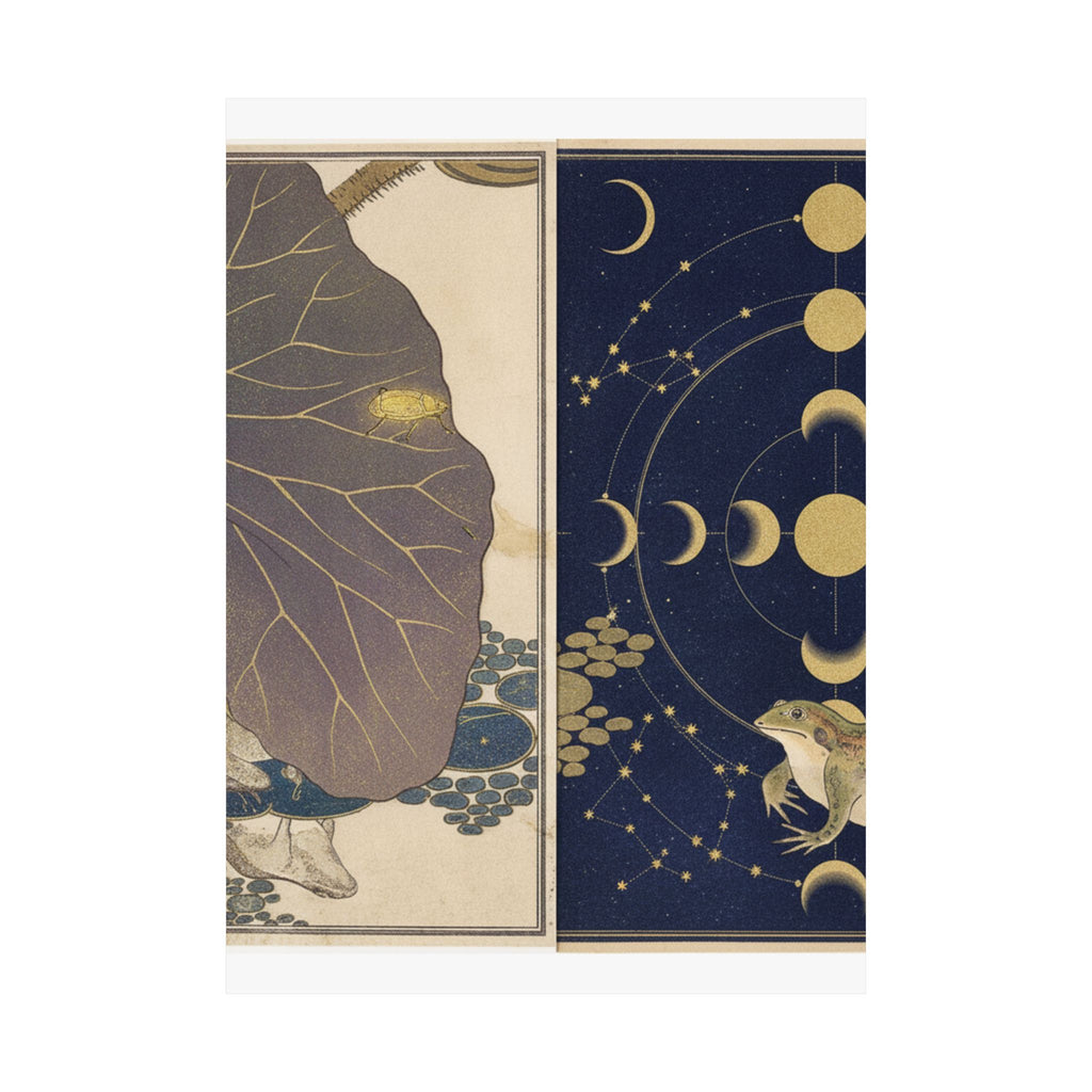 Celestial — Frog (Kaeru); Gold Beetle (Kogane Mushi), From The Picture Book Of Crawling Crea — Matte Poster