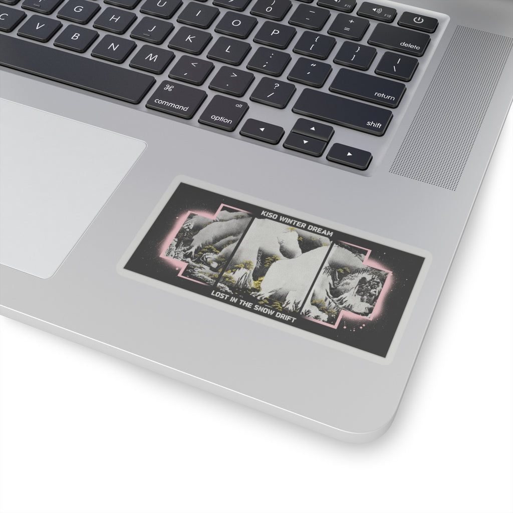 Streetwear Collage — Kiso Gorge In The Snow — Kiss-Cut Sticker