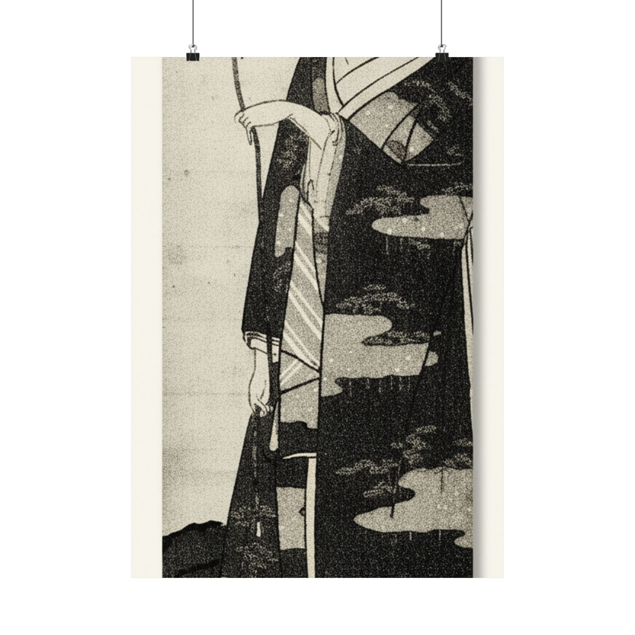 Ecommerce Main — A Woman Playing With A Monkey Which Has Climbed A Tree — Matte Poster