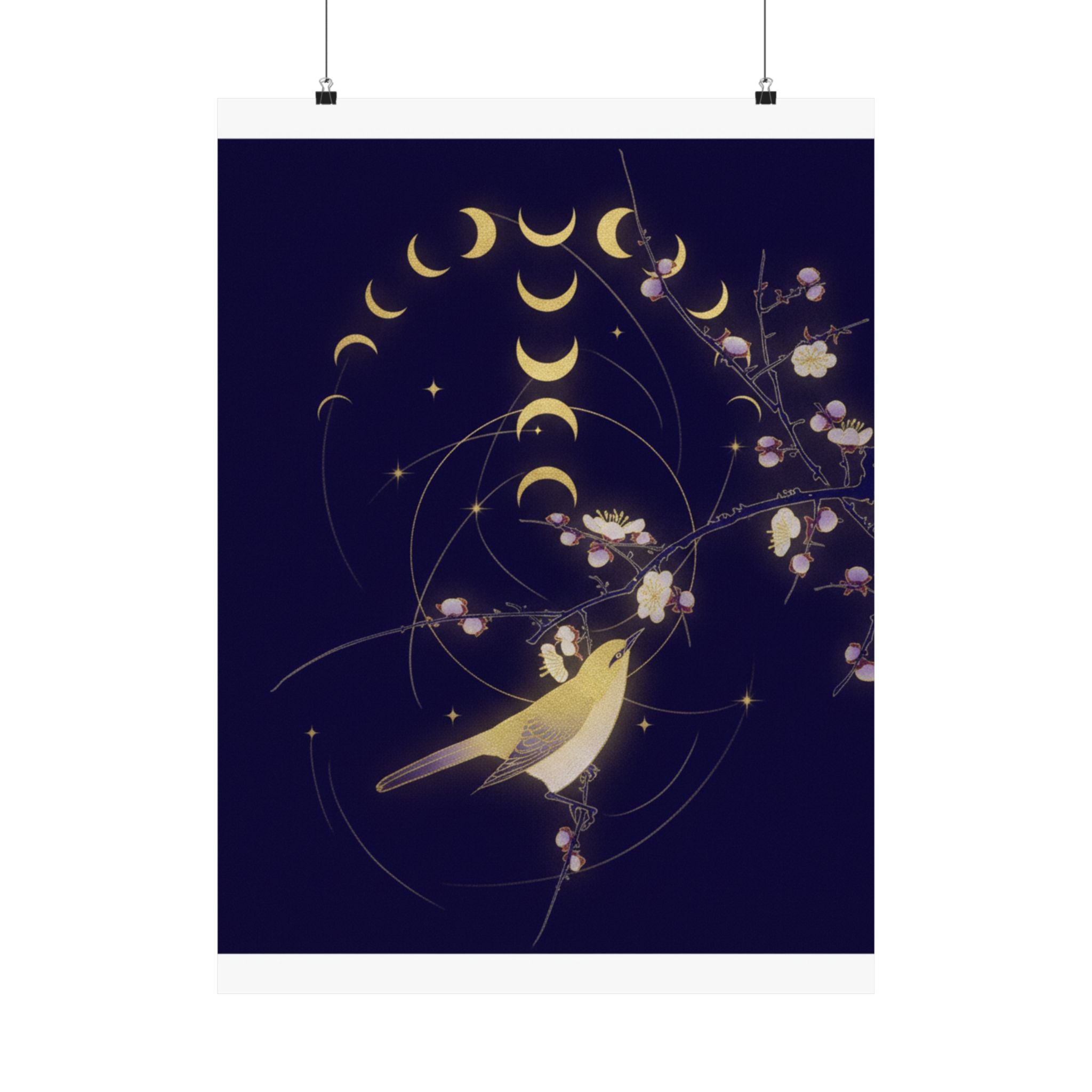 Celestial — New Moon; Nightingale On A Plum Branch — Matte Poster