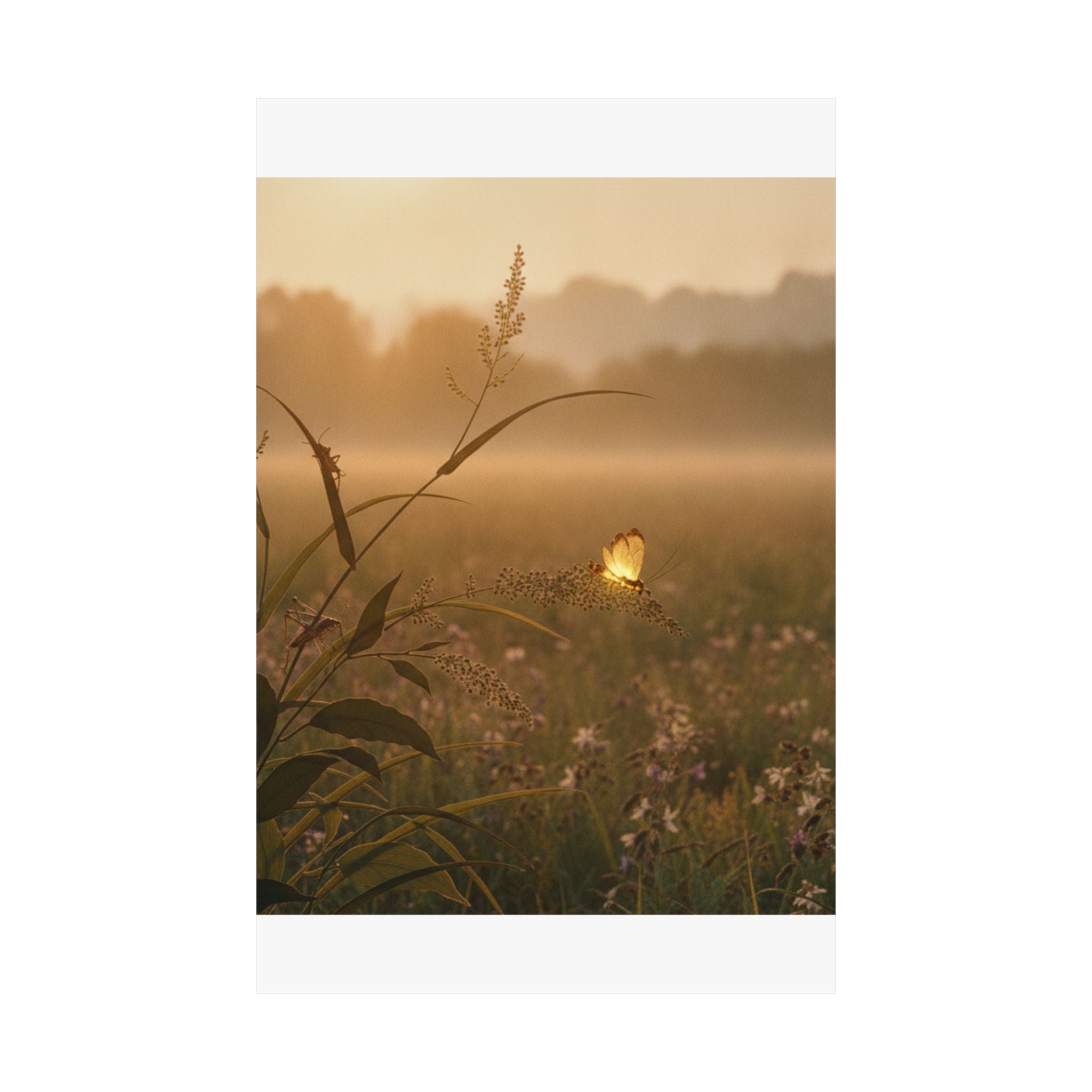 Scenic Nature — Tree Cricket (Matsumushi); Firefly (Hotaru), From The Picture Book Of Crawling C — Matte Poster