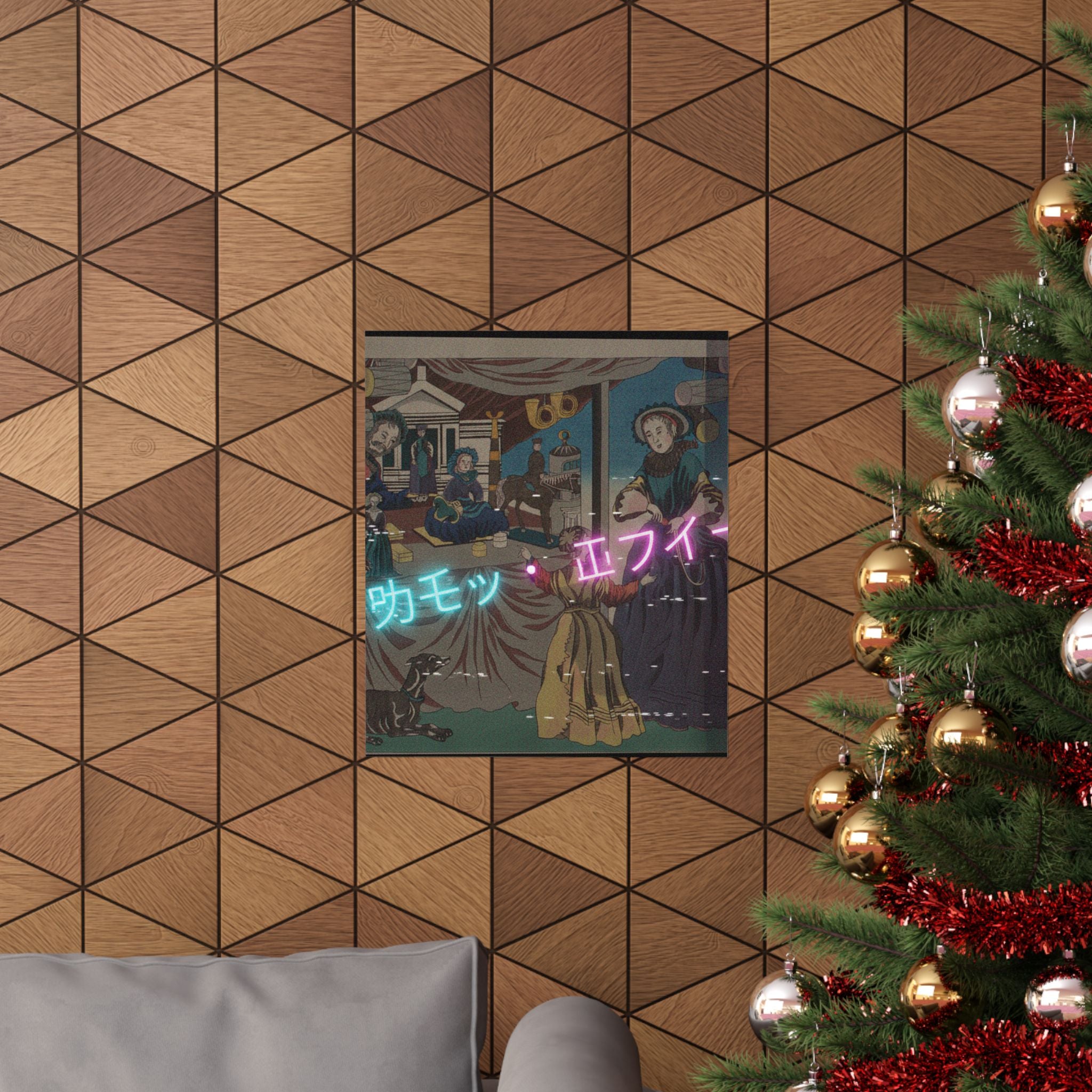 Glitch Culture — Color Print Of A Copperplate Picture Of A Toy Shop — Matte Poster