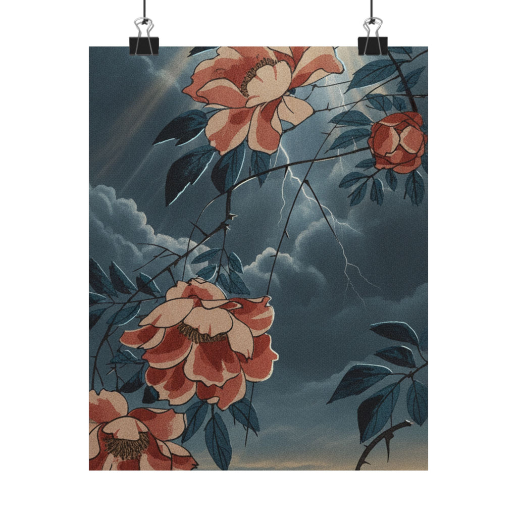 Dramatic Storm — Rose — Matte Poster