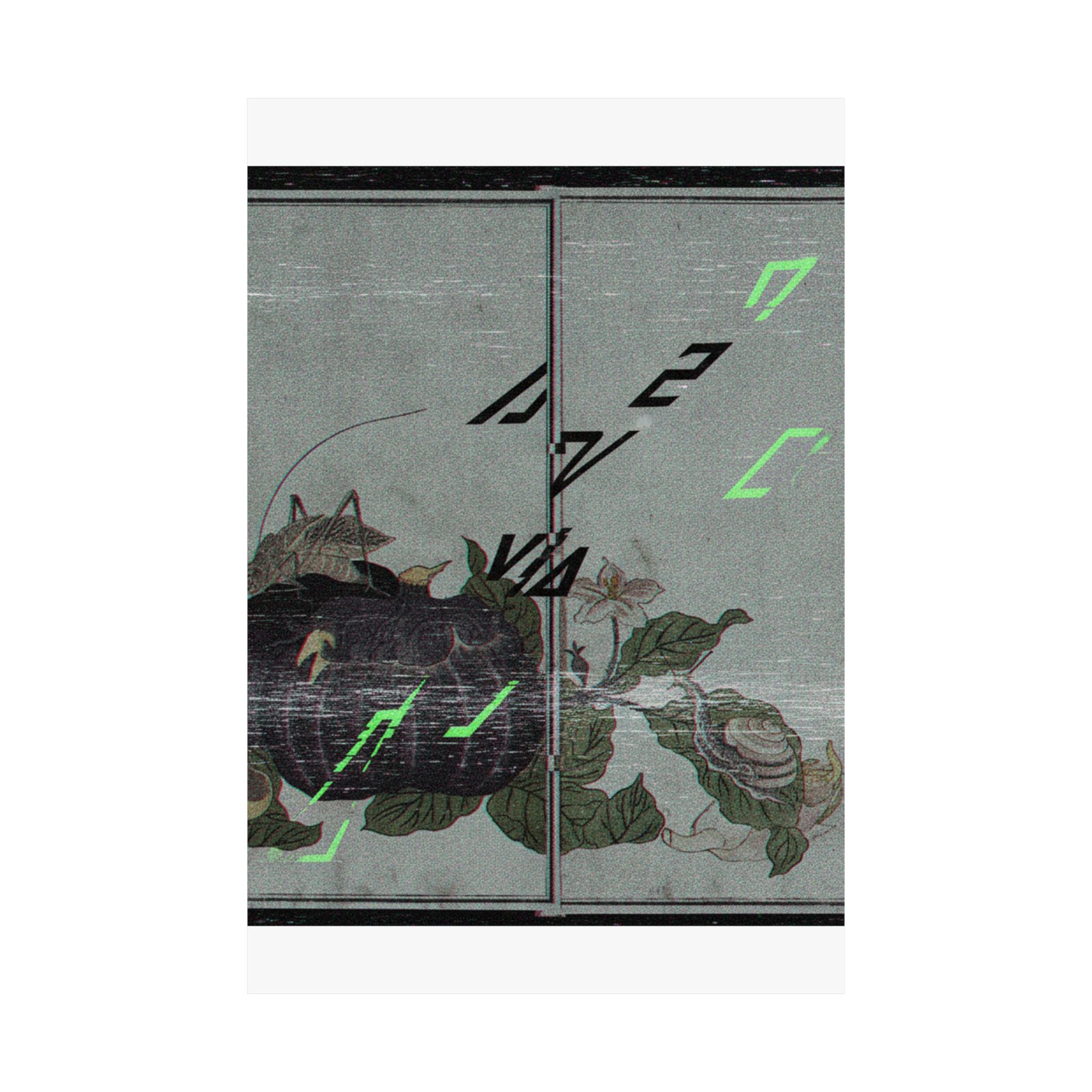 Glitch Culture — Land Snail (Katatsumuri); Giant Katydid (Kutsuwamushi), From The Picture Book Of — Matte Poster