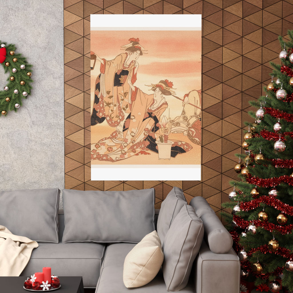 Southern Sunset — Three Young Ladies Visiting Together — Matte Poster