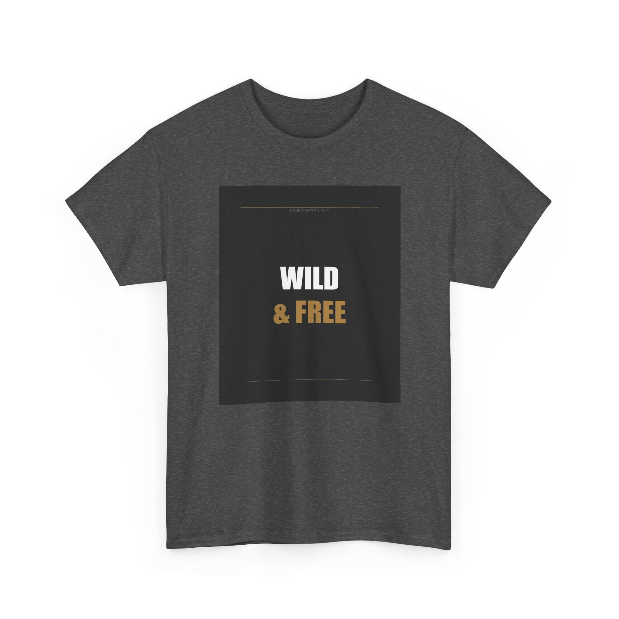 Wild & Free Two-Tone Minimal Typography Graphic Tee