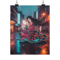 Fast Furious — Woman Playing The Tsuzumi — Matte Poster