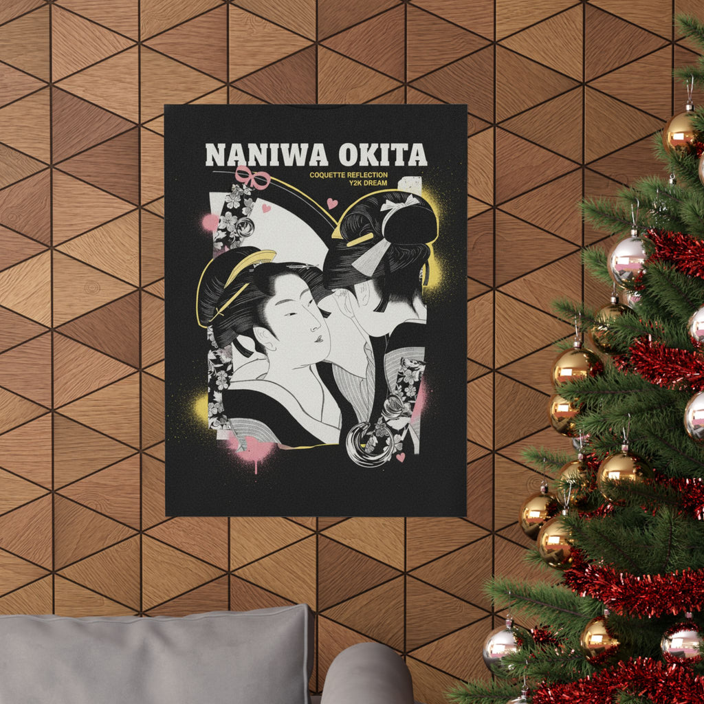 Streetwear Collage — Naniwa Okita Admiring Herself In A Mirror — Matte Poster