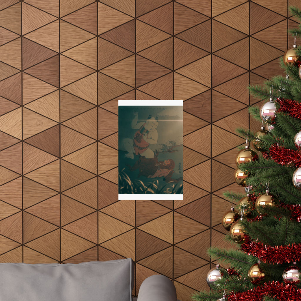 Cinematic — Boy And Monkey Playing — Matte Poster
