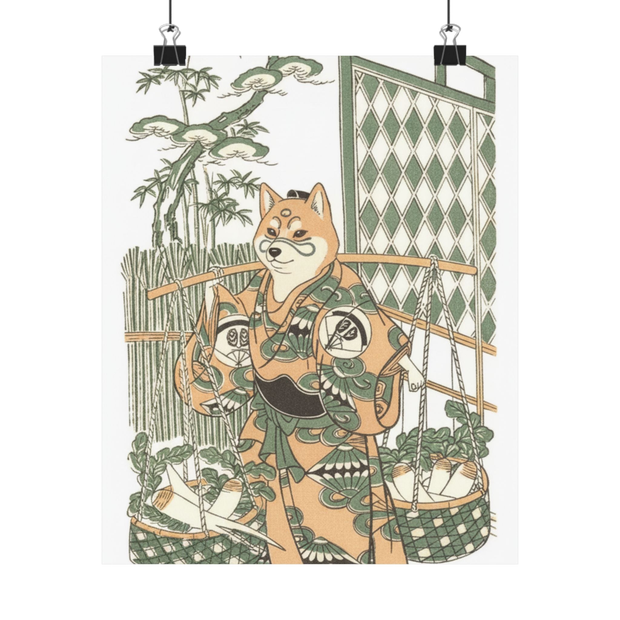 Ecommerce Main — Kabuki Actor Onoe Kikugorō I In The Belle Of Asakusa Temple (Keisei Asakusa No K — Matte Poster