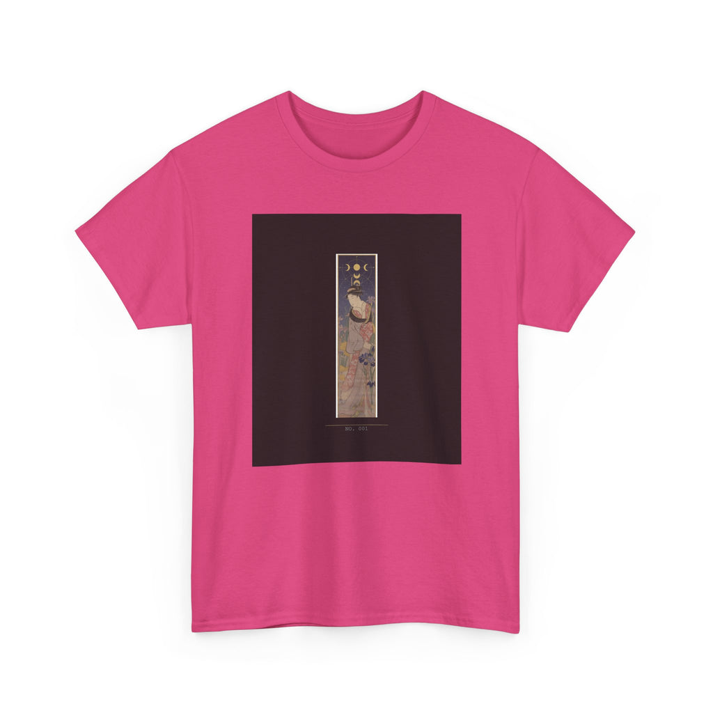 Crescent Moon Quail Vertical Ukiyo-e Graphic Tee