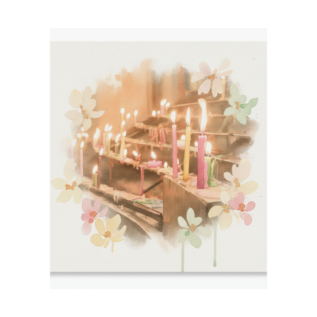 Watercolor — Candle — Matte Poster