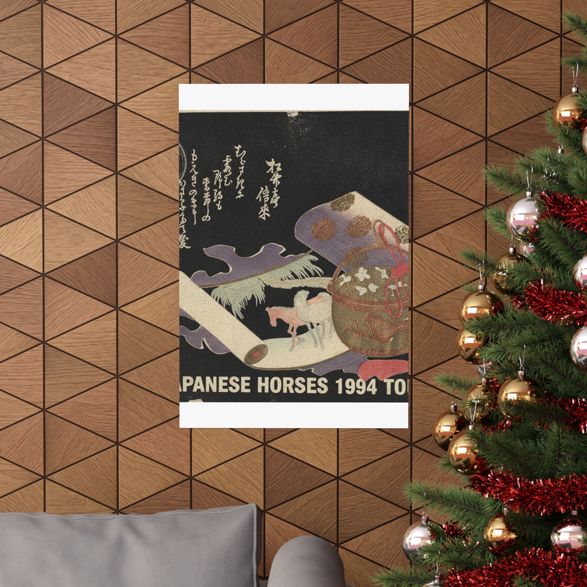 Vintage Bootleg — Scroll Painting Of Horse — Matte Poster