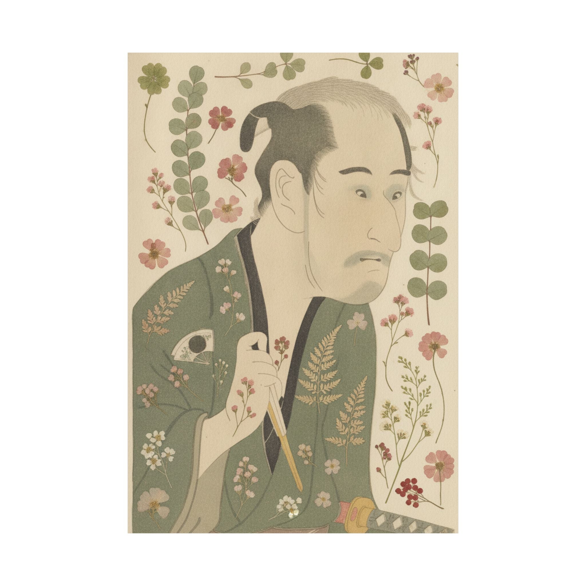 Botanical — The Actor Onoye Matsusuke As A Ronin — Matte Poster