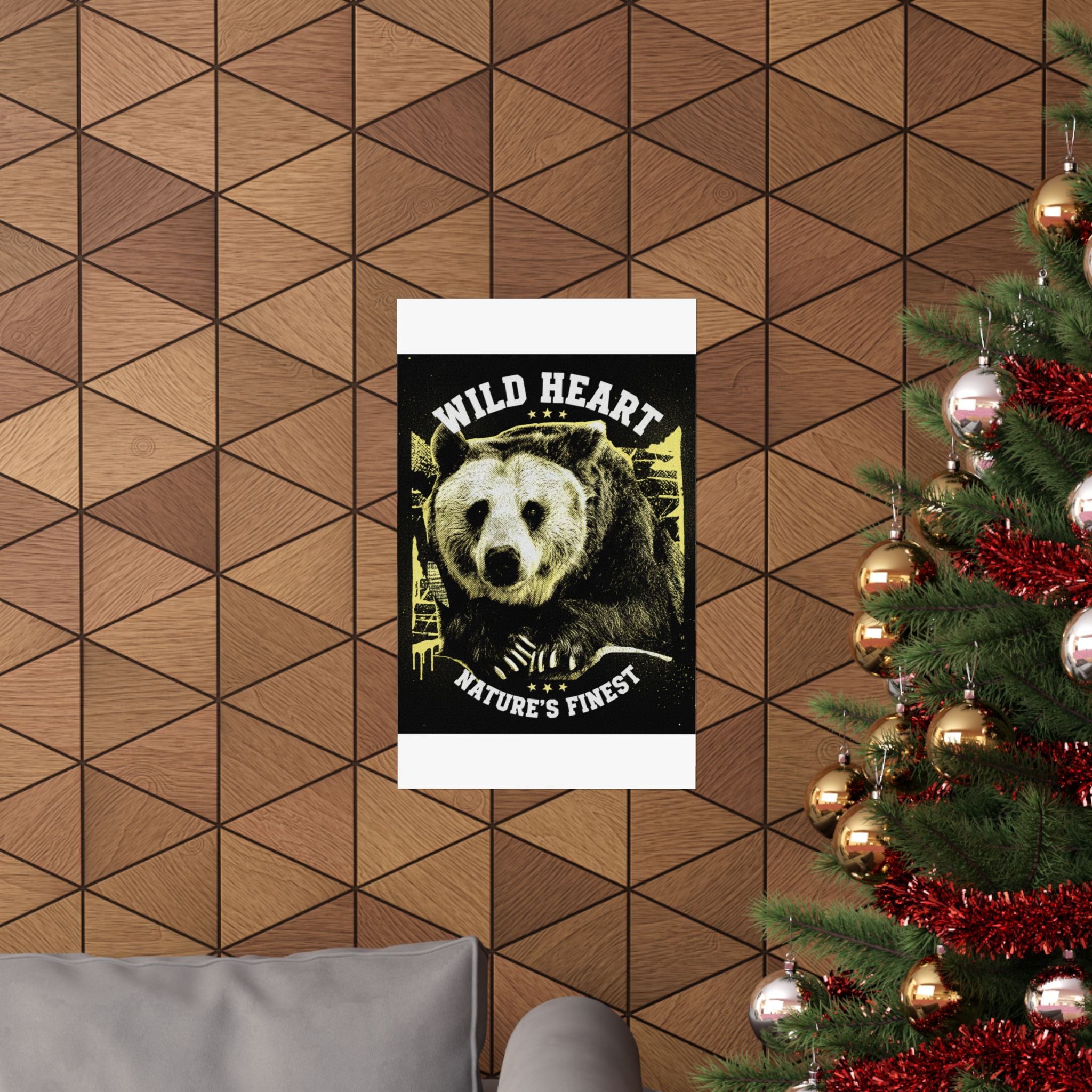 Streetwear Collage — Bear — Matte Poster