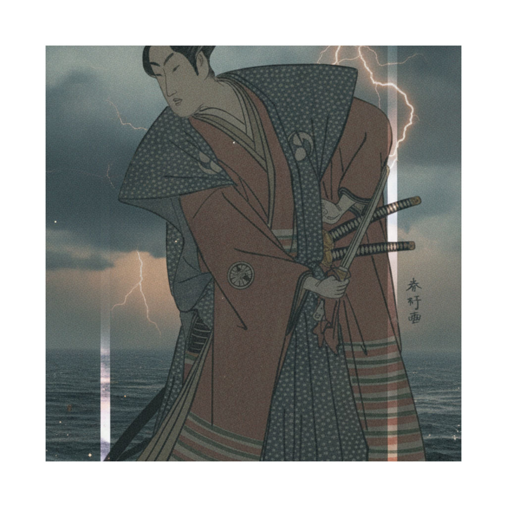 Dramatic Storm — The Third Segawa Kikunojo In The Role Of Oboshi Rikiya — Matte Poster