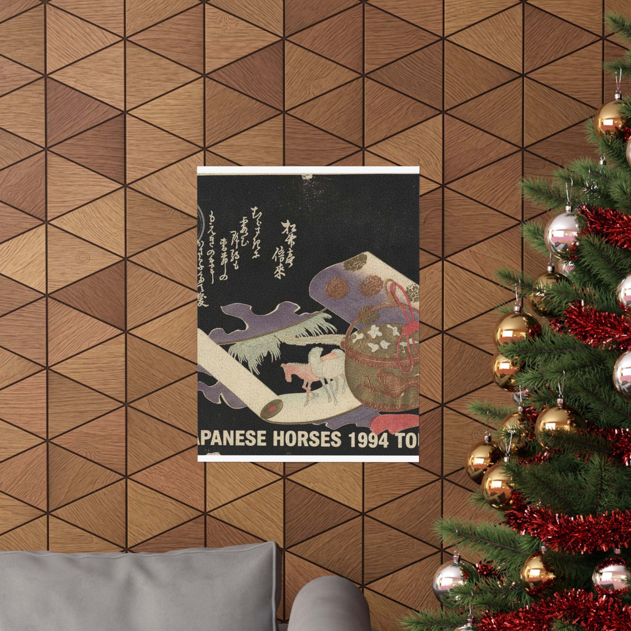 Vintage Bootleg — Scroll Painting Of Horse — Matte Poster