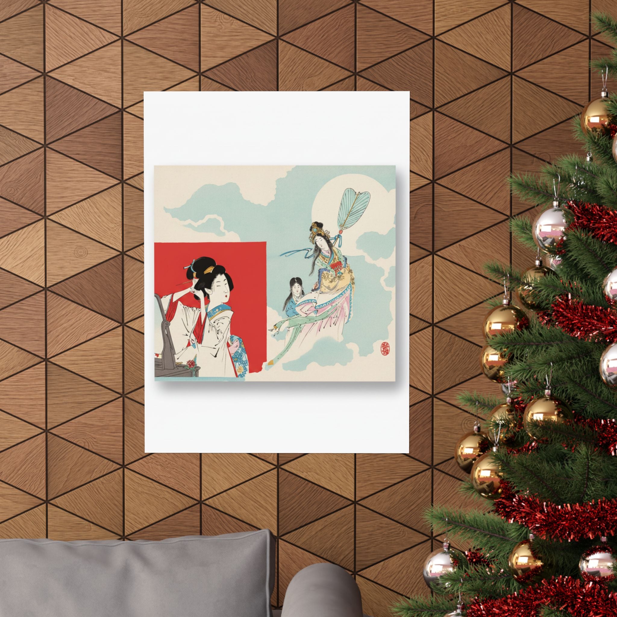 Ecommerce Main — 'Ideal And Actual' (Risō To Genjitsu); Iillustration From Bungei Kurabu (Literar — Matte Poster