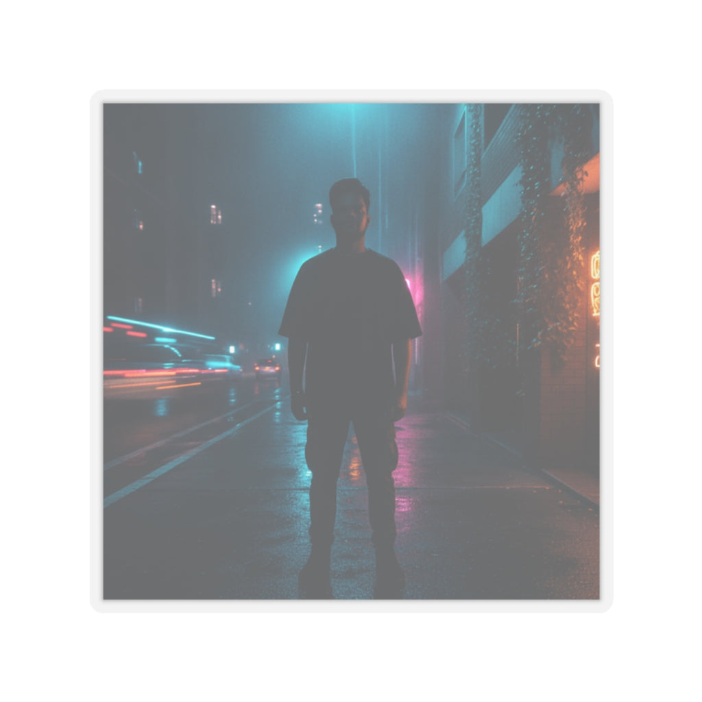 Neon Noir kiss-cut sticker by Zukkay