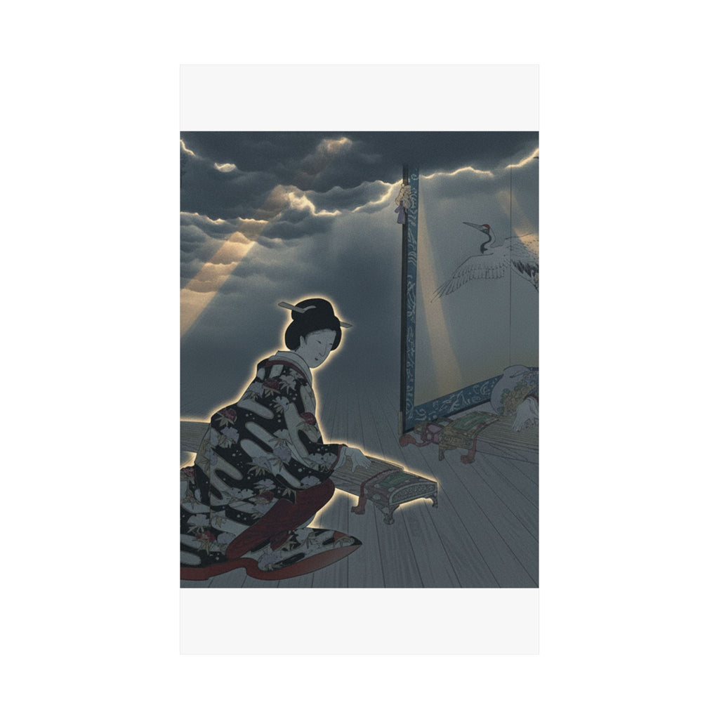 Dramatic Storm — Chiyoda Castle (Album Of Women) — Matte Poster