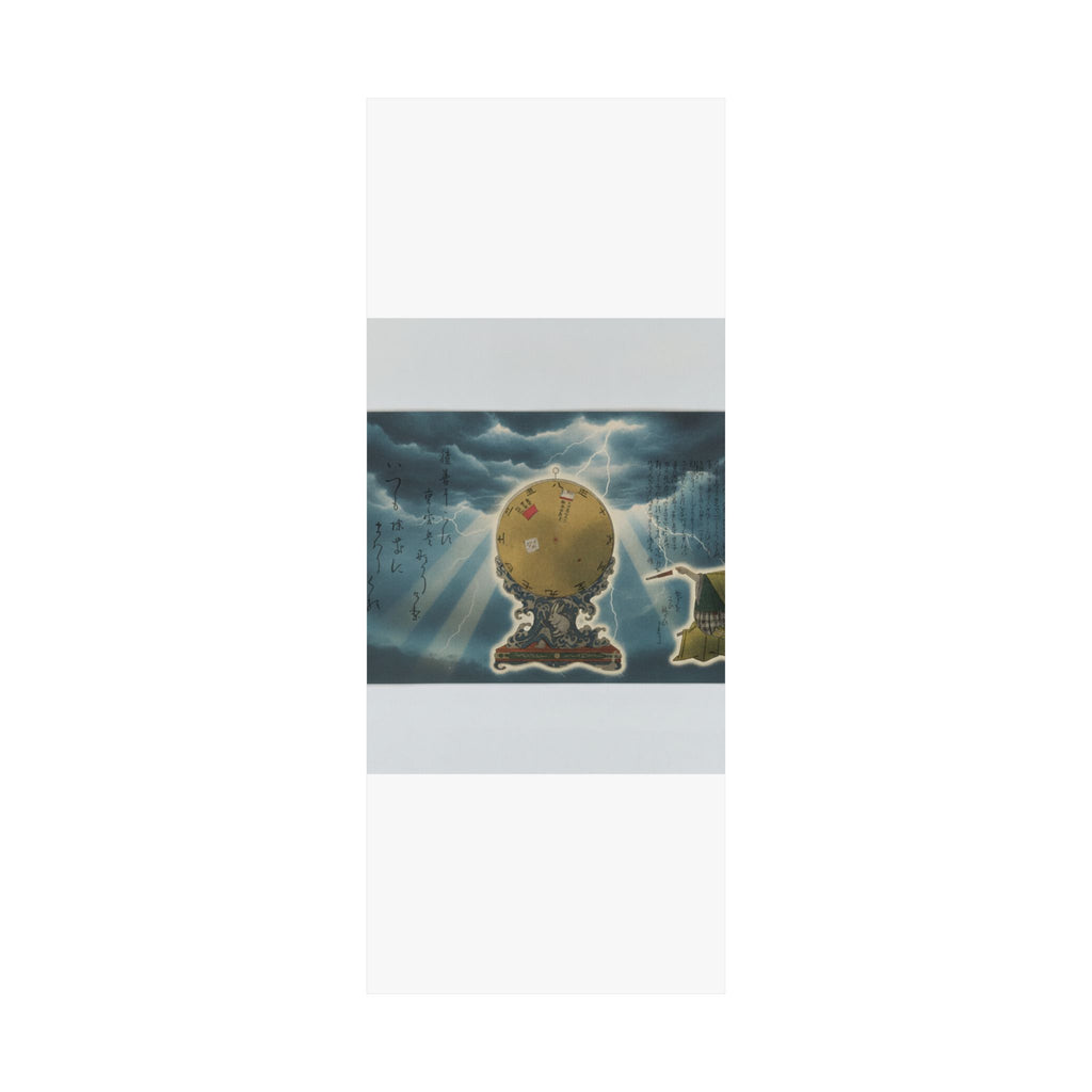 Dramatic Storm — Moveable Rotating Calendar Mounted On Elaborate Wave-Base With Rabbit Crest — Matte Poster