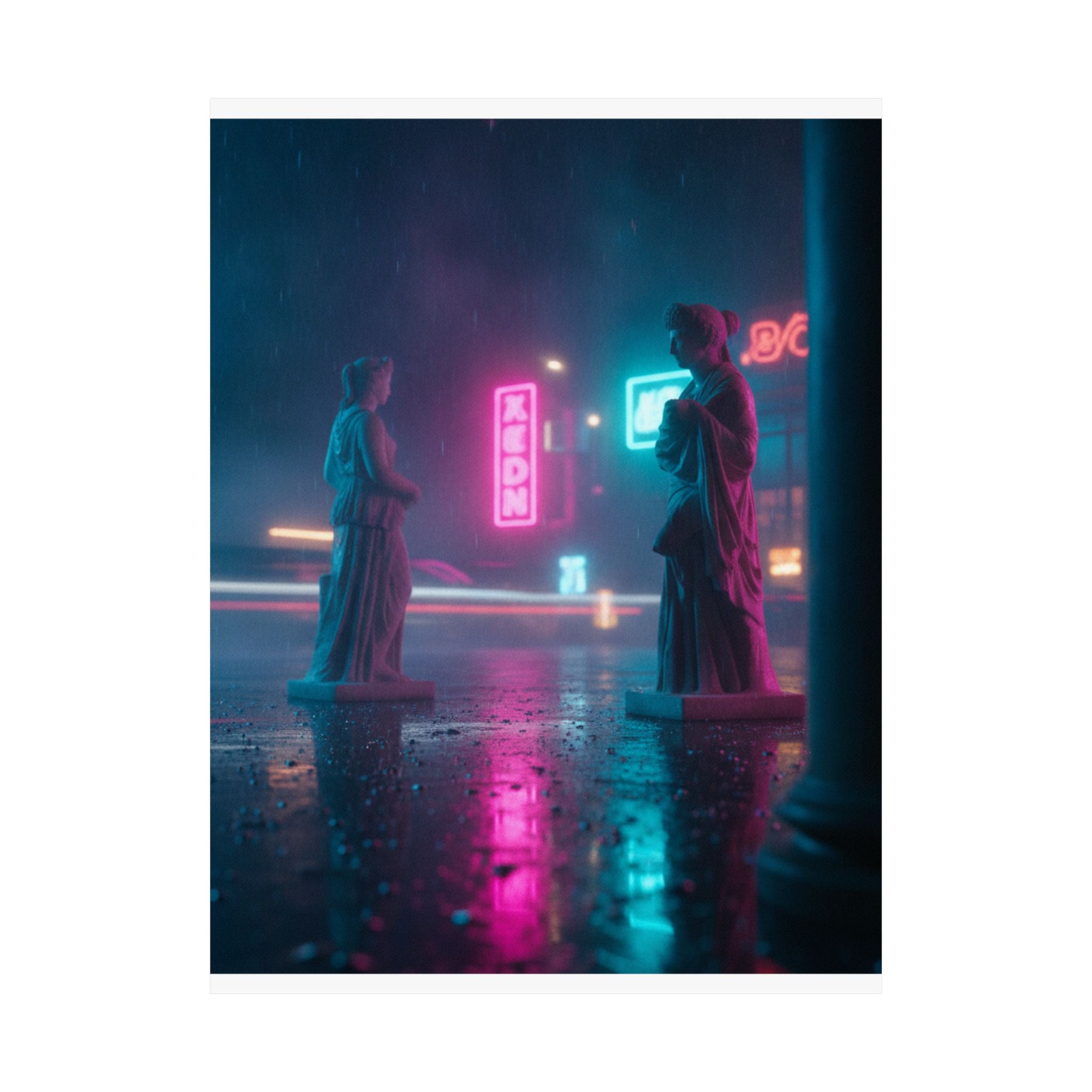 Neon Noir — Person — Matte Poster