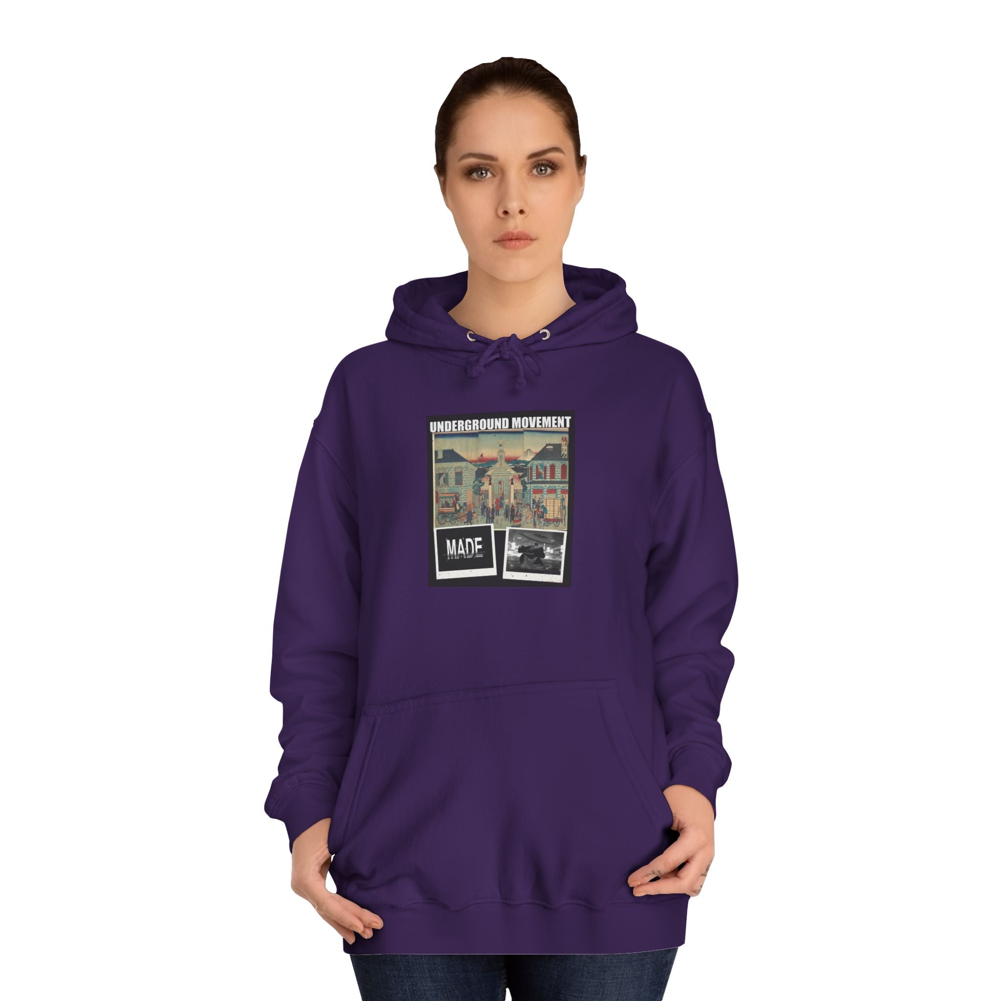 UNDERGROUND MOVEMENT | Illustration Of Foreign Residences And The Catholic Church In Yokohama (Yokohama Collage Tee — Hoodie