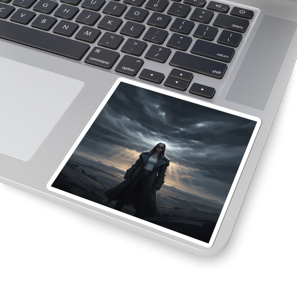 Dramatic Storm — Person — Kiss-Cut Sticker