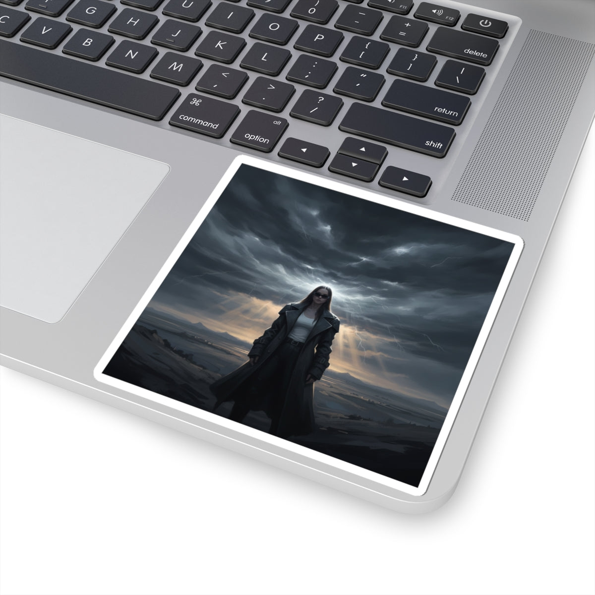 Dramatic Storm — Person — Kiss-Cut Sticker