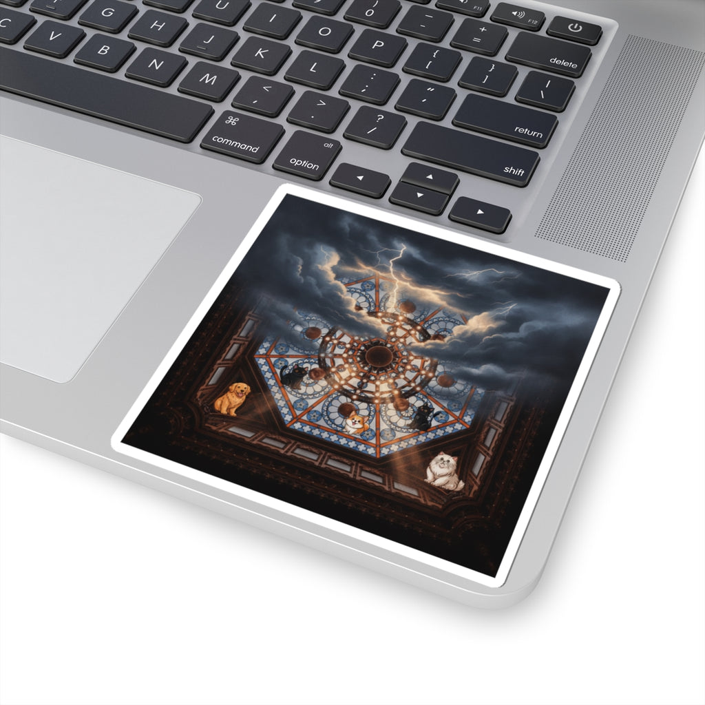 Dramatic Storm — Ceiling — Kiss-Cut Sticker