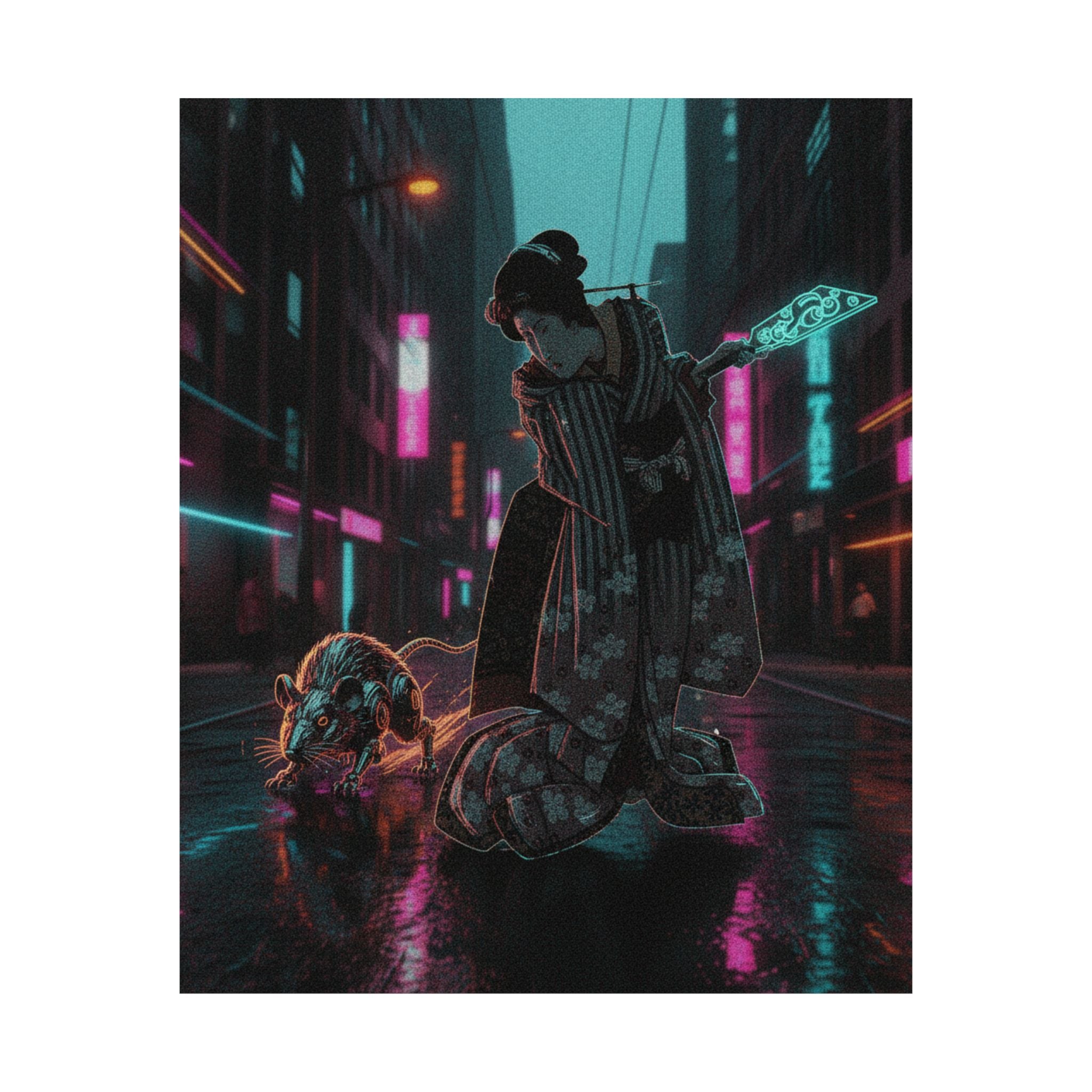 Fast Furious — New Year Greeting Card For "Rat" Year — Matte Poster