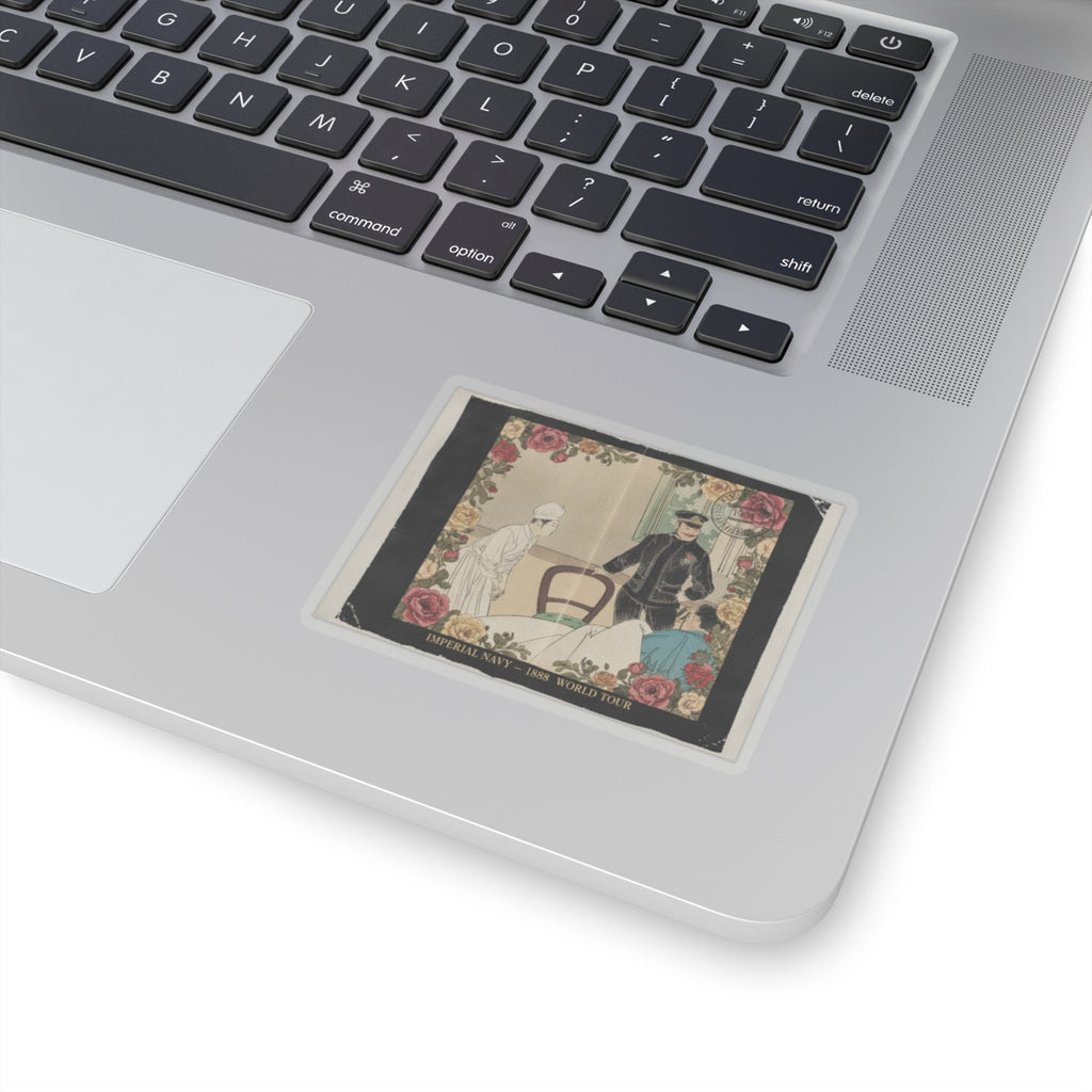Vintage Bootleg — The Torpedo Officer (Suirai Shikan), Frontispiece Illustration From The Literary — Kiss-Cut Sticker