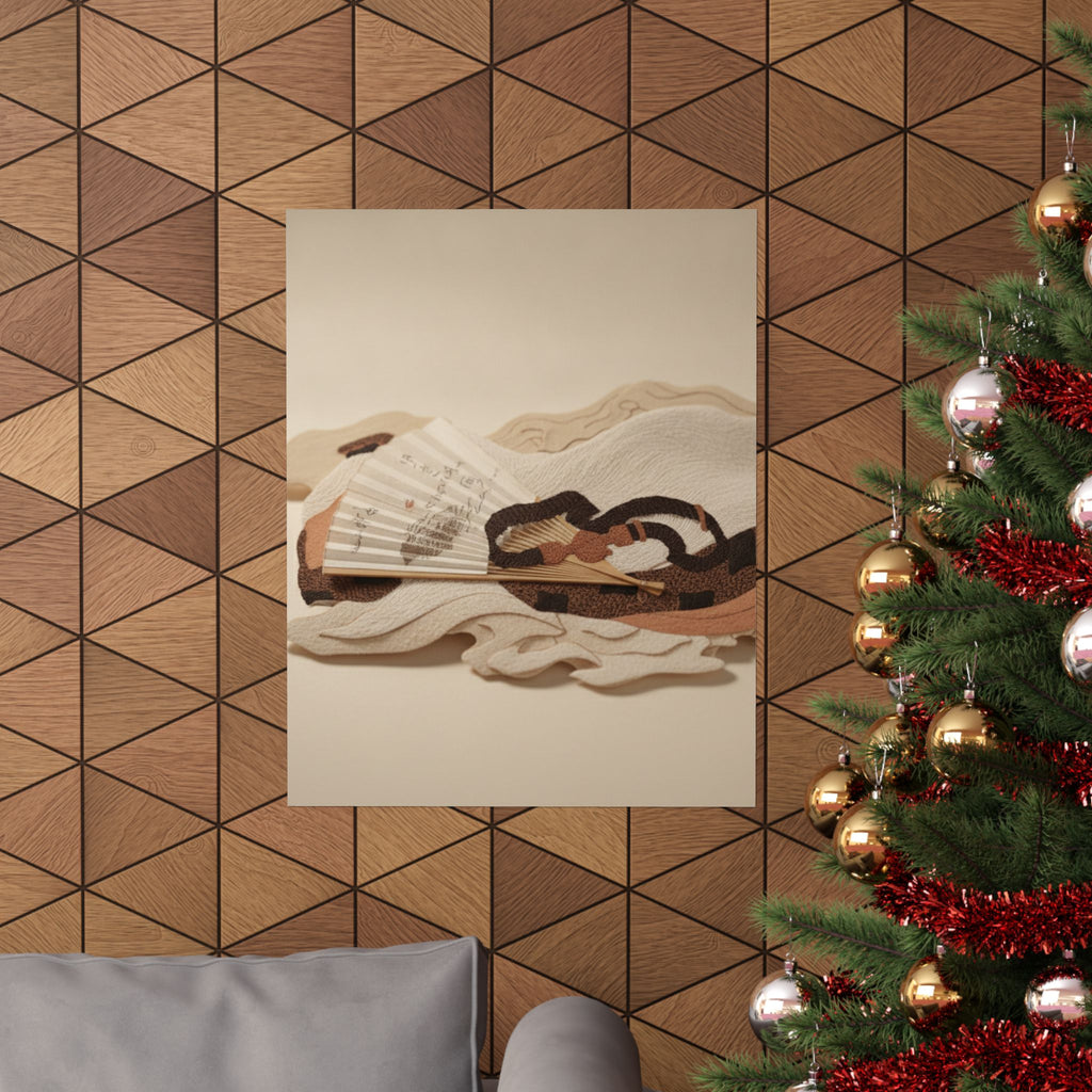 Product Marketing — Belt And Fan On A Piece Of Cloth — Matte Poster