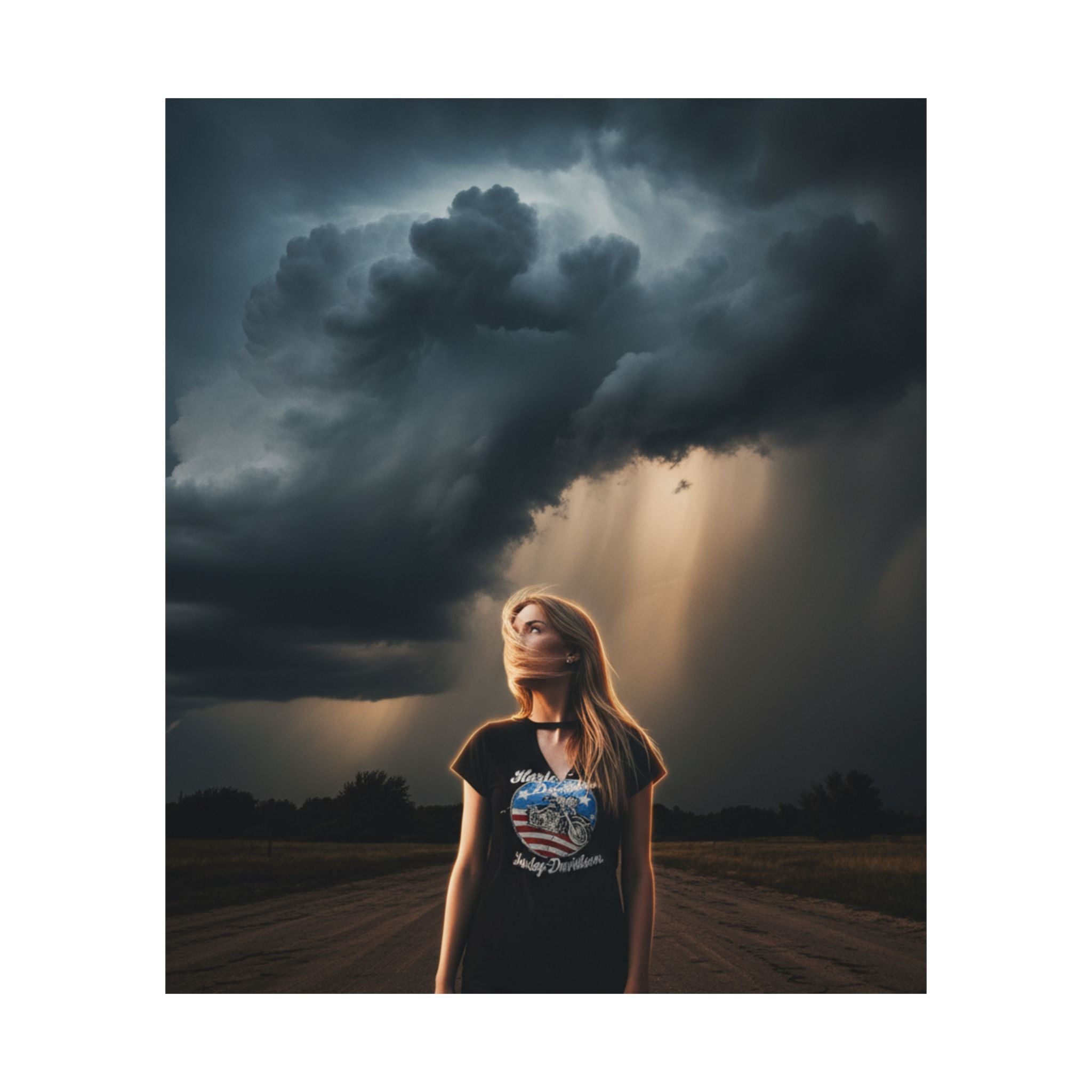 Dramatic Storm — Person — Matte Poster