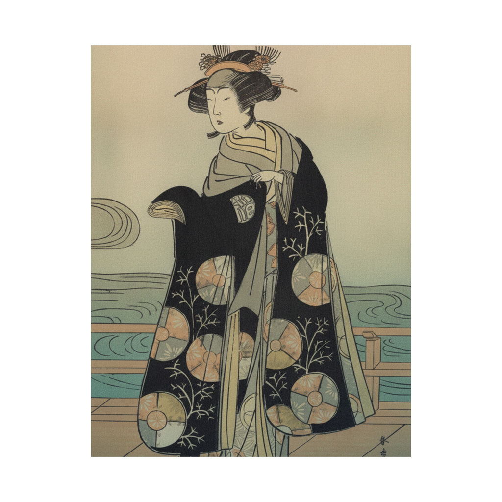 Affirmation — Yoshizawa Iroha As A Woman Standing On The Engawa Of A House By A River — Matte Poster