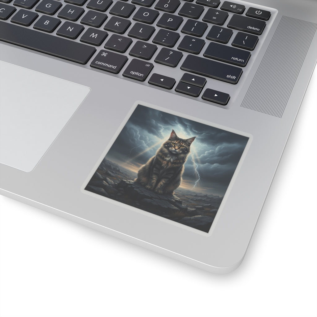 Dramatic Storm — Cat — Kiss-Cut Sticker