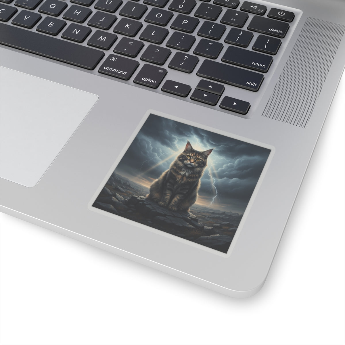 Dramatic Storm — Cat — Kiss-Cut Sticker