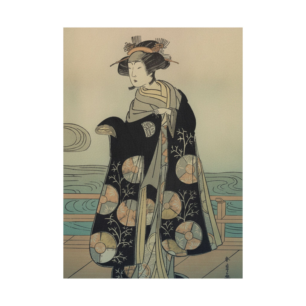 Affirmation — Yoshizawa Iroha As A Woman Standing On The Engawa Of A House By A River — Matte Poster