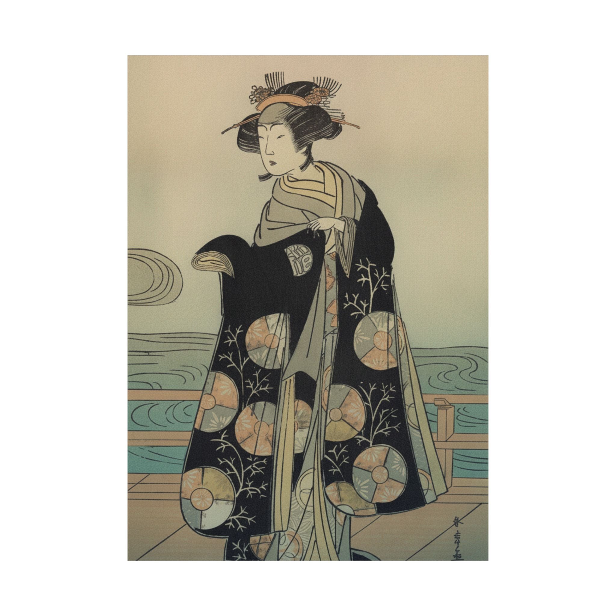 Affirmation — Yoshizawa Iroha As A Woman Standing On The Engawa Of A House By A River — Matte Poster