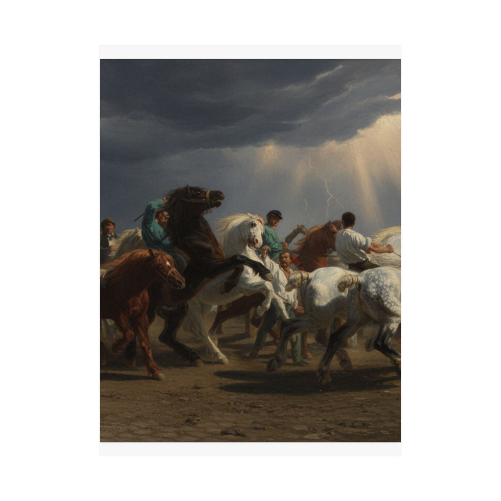 Dramatic Storm — Horse — Matte Poster