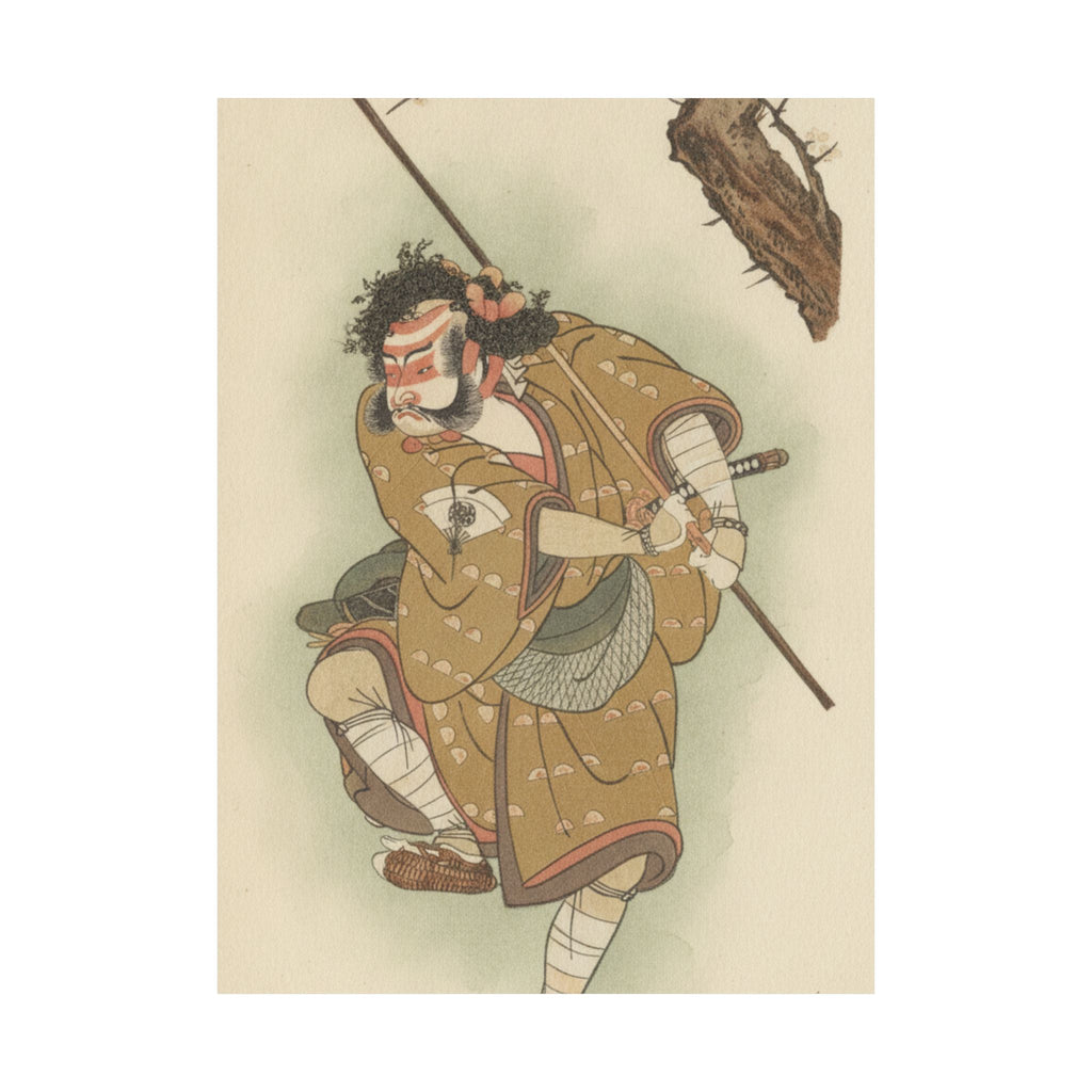 Botanical — Onoe Matsusuke In The Role Of Asahina In "Edo No Haru Meisho Soga" — Matte Poster