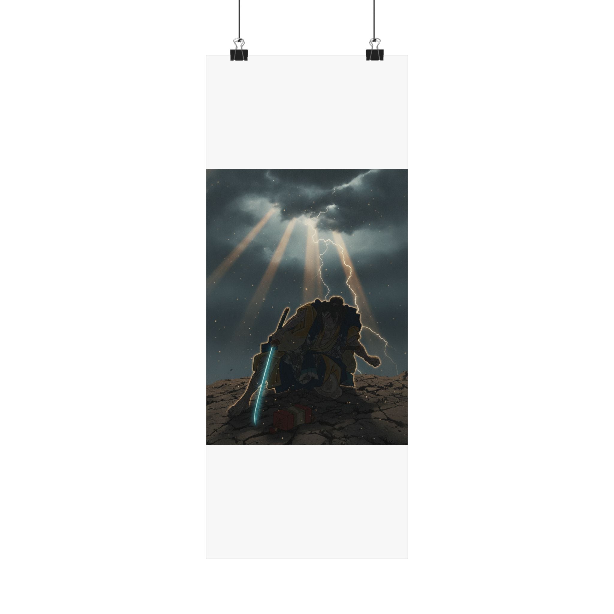 Dramatic Storm — “‘A Molted Cicada Shell’ (Utsusemi): Soga Gorō Tokimune,” From The Series Scenes — Matte Poster