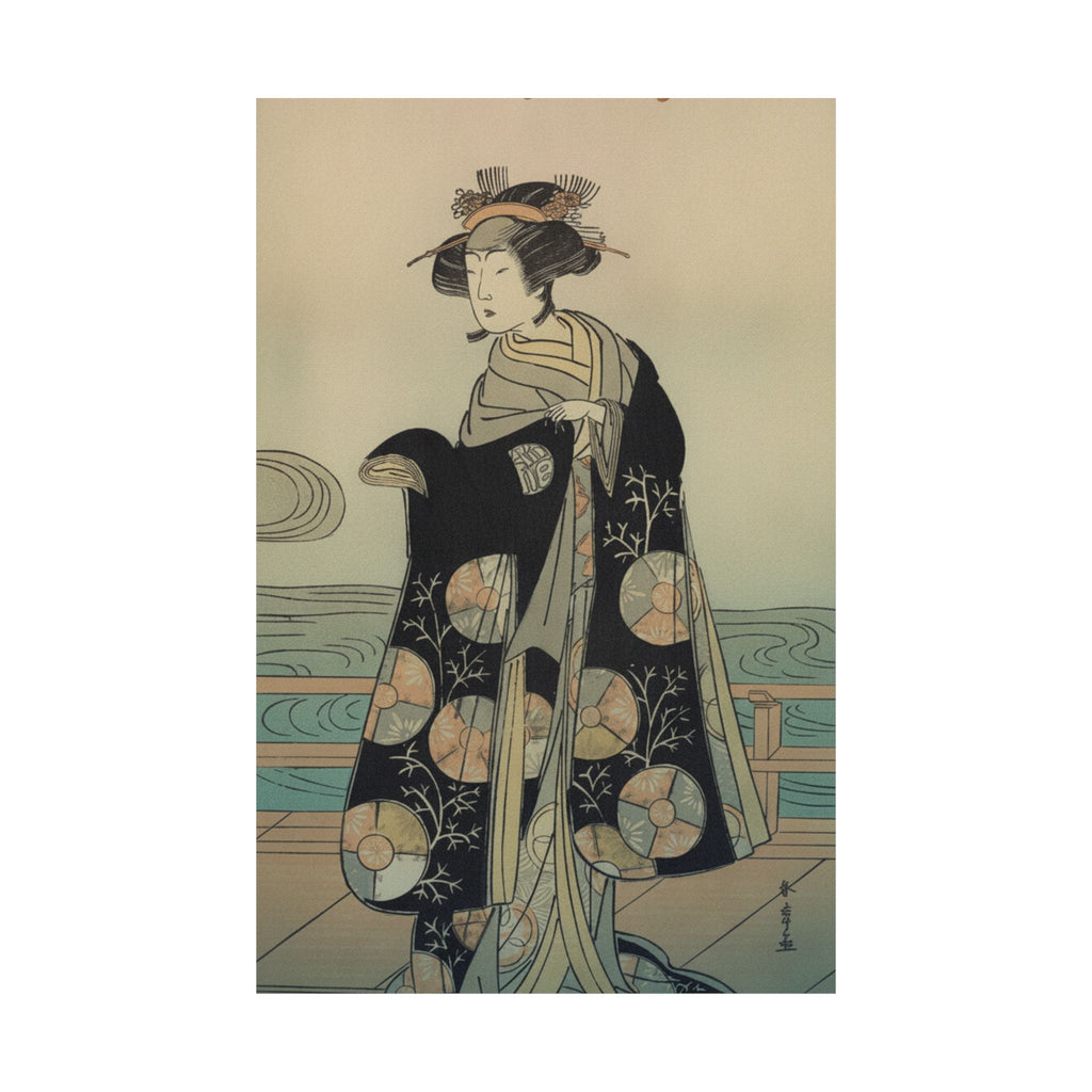 Affirmation — Yoshizawa Iroha As A Woman Standing On The Engawa Of A House By A River — Matte Poster
